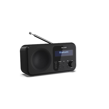 Radio digital portátil Sharp DR-P420(BK) Tokyo, FM/DAB/DAB+, Bluetooth 5.0, USB o batería, color negro. Sharp | Negro | DR-P420(BK) | Radio digital portátil Tokyo | Puerto USB | Azul