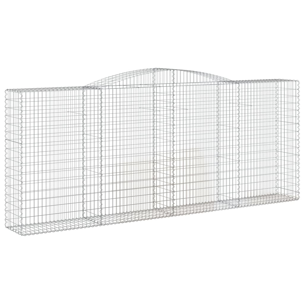 Vidaxl Cesta de Gaviones Arco Hierro Galvanizado 400x30x80/100cm