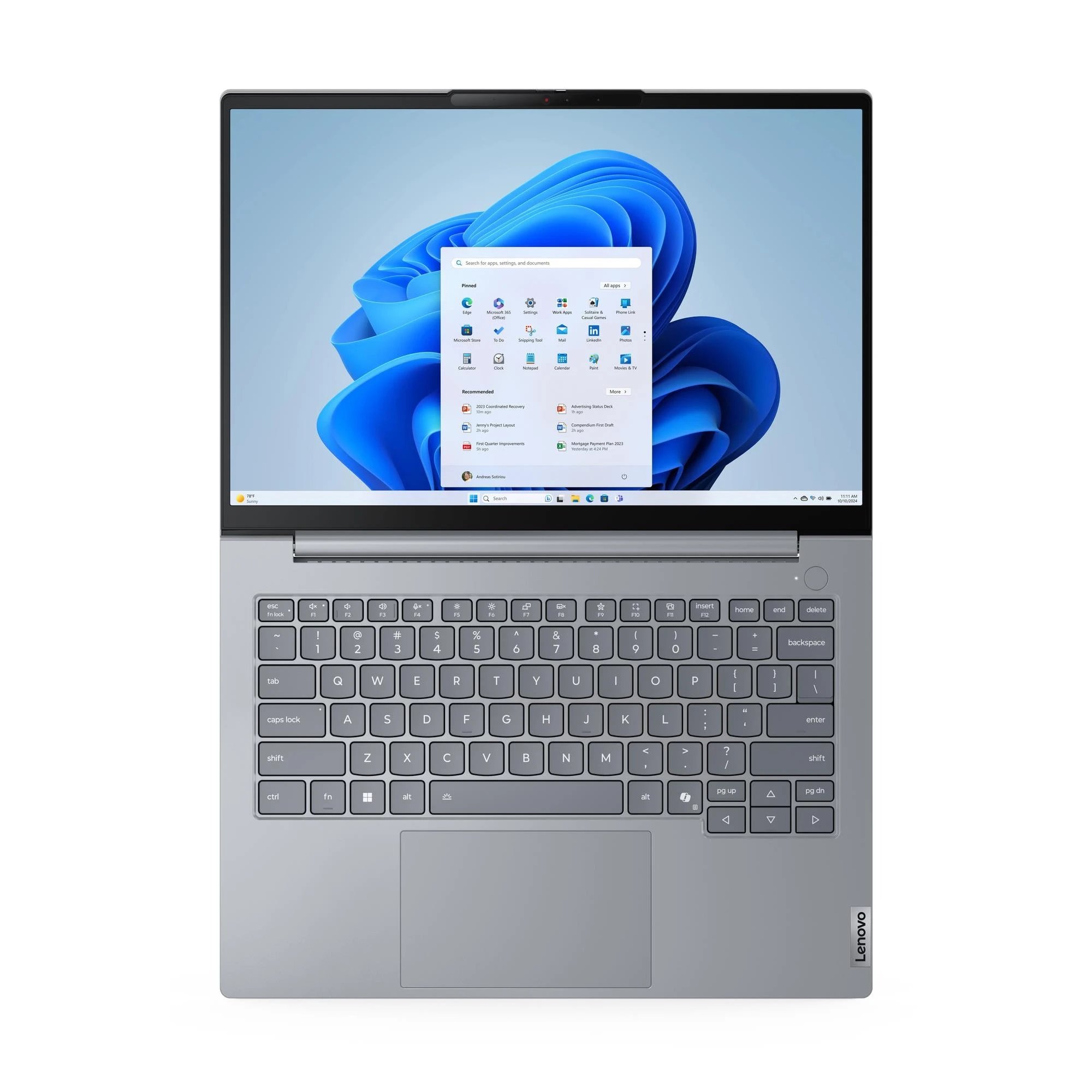 Pc portátil Intel Core Ultra 7 240H 14" Windows 11 Pro Lenovo THINKBOOK 14 G9 Ram 16 GB Disco 512 GB  | SSD, IA más Smart, Gris
