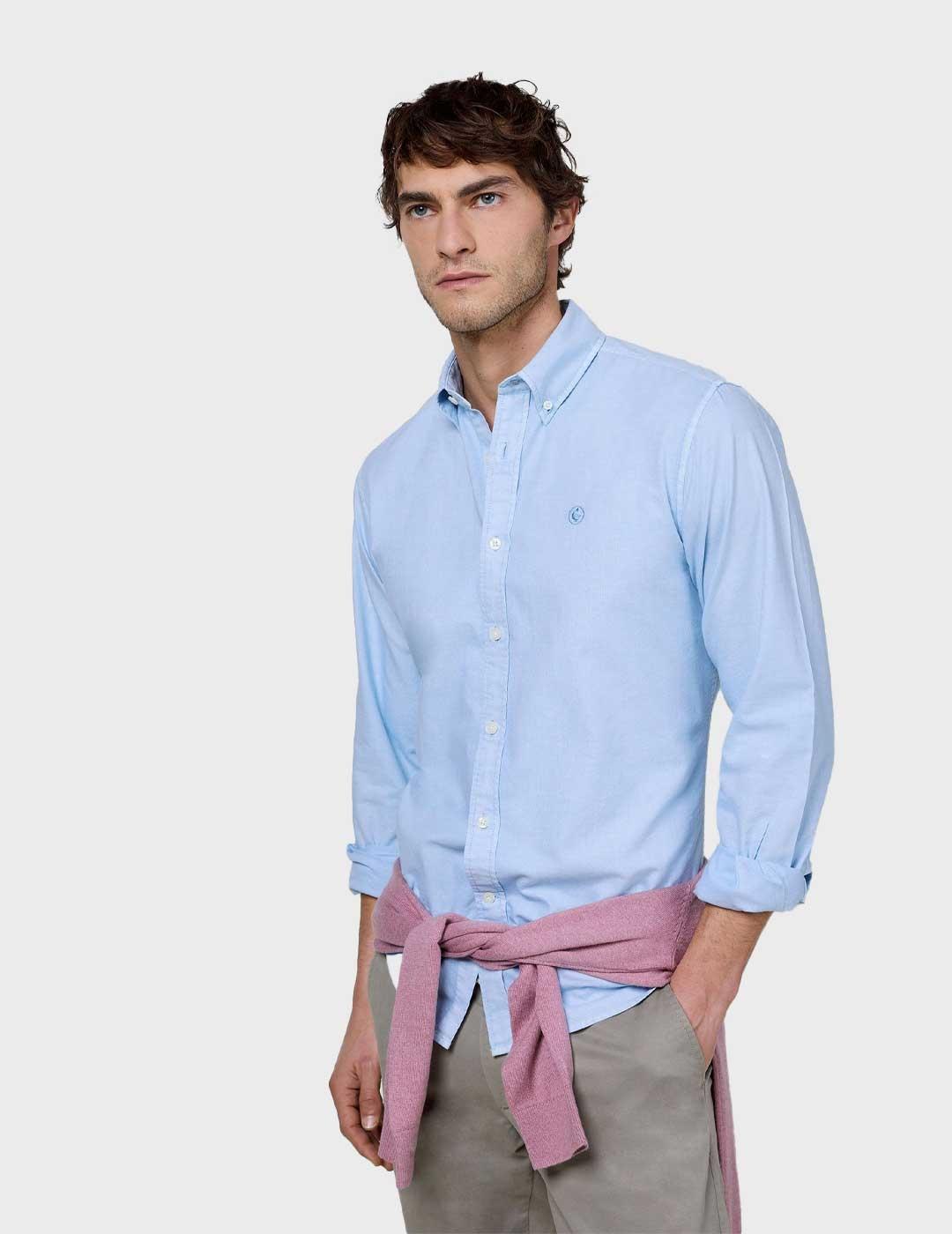 El Ganso Garment Dyed camisa azul para hombre
