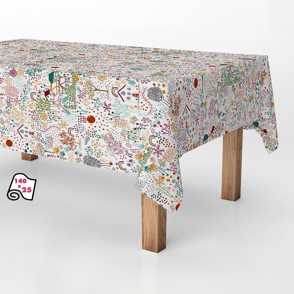 Rollo mantel antimanchas dibujos colores nordic 140x25m exma
