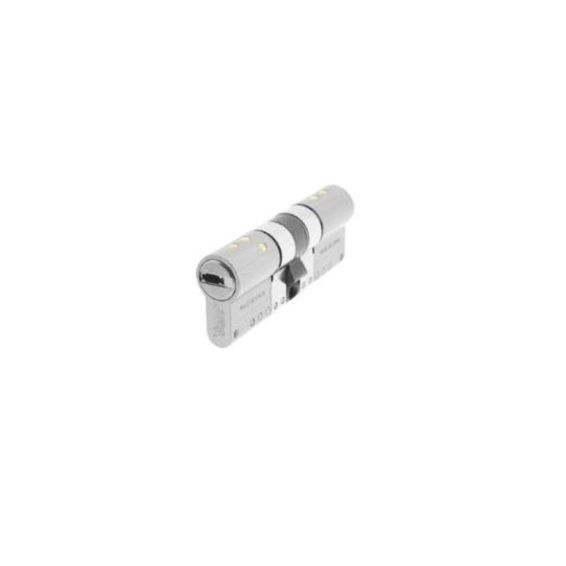 Cilindro hsk yale perfil euro doble de 30x30, leva r15, estría ak4, acabado níquel. 5 llaves. con barra reforzada contra la rotura.