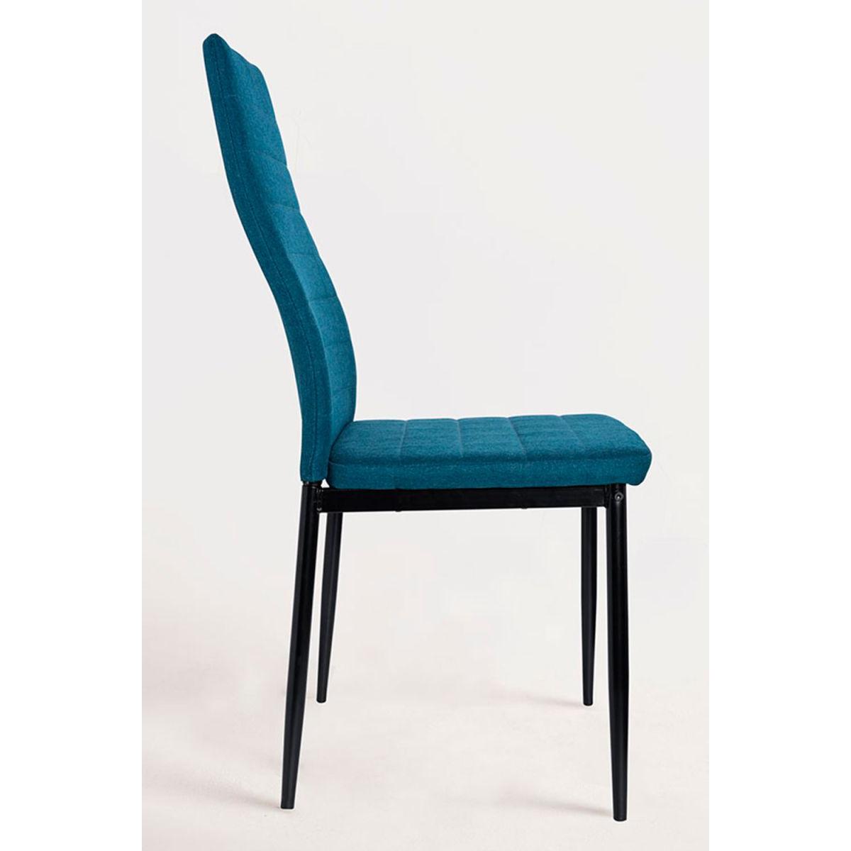 Regalos Miguel - Packs Sillas Comedor - Pack 4 Sillas Lauter Tela - Verde azulado