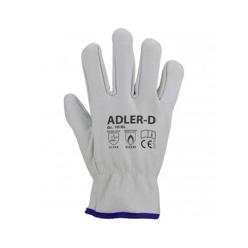 Guantes Piel Flor Vacuno Blanco Talla 9/L Asatex AADLERD9