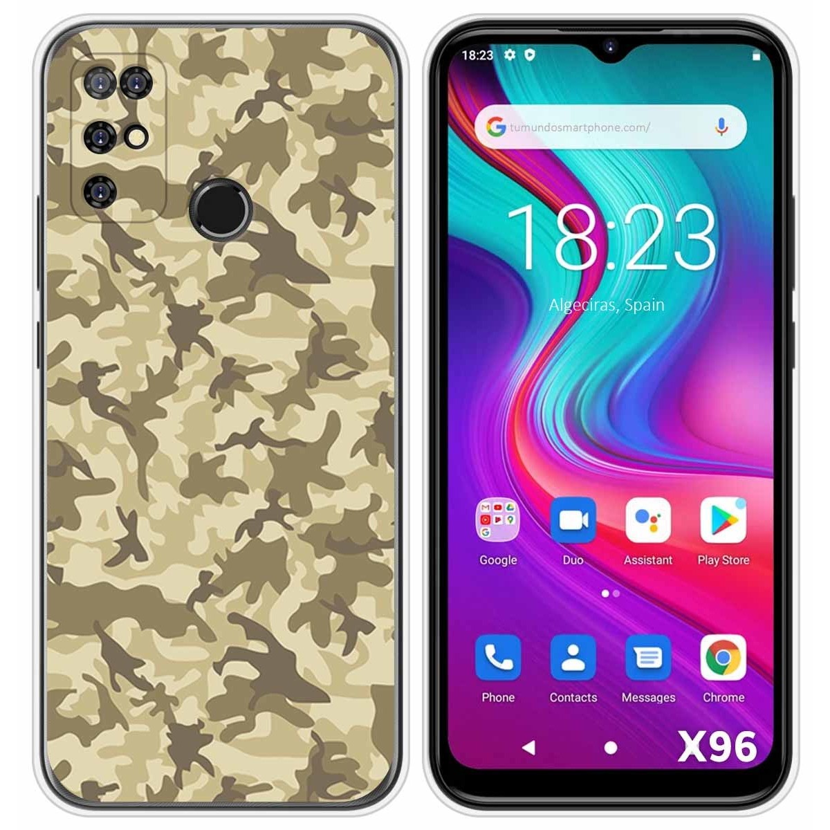 Funda Silicona para Doogee X96 / X96 Pro diseño Sand Camuflaje Dibujos