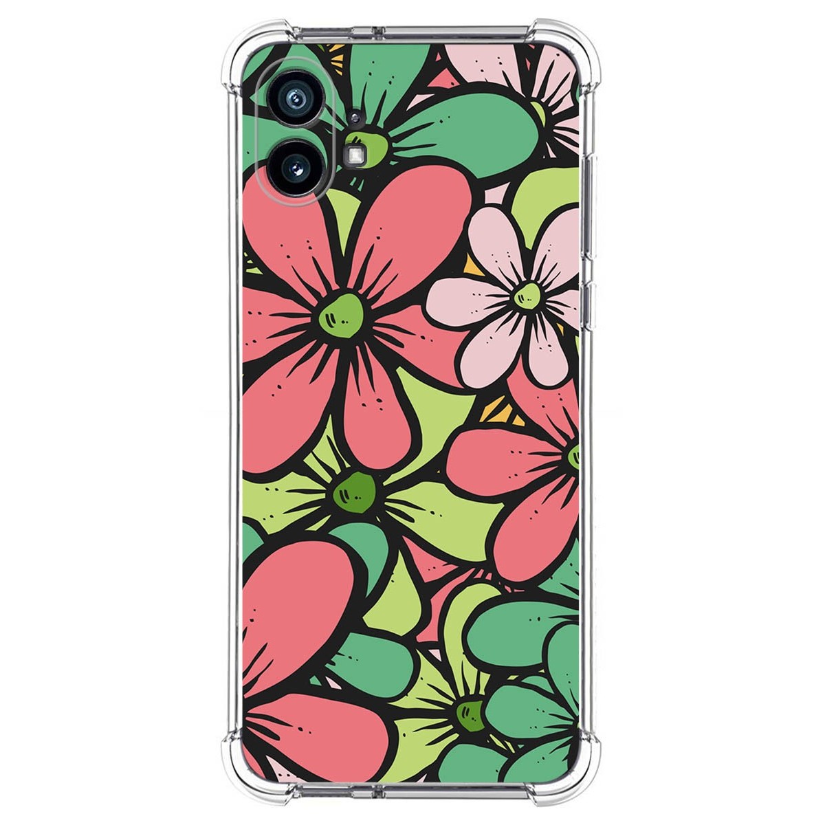 Funda Silicona Antigolpes para Nothing Phone 1 diseño Flores 02 Dibujos