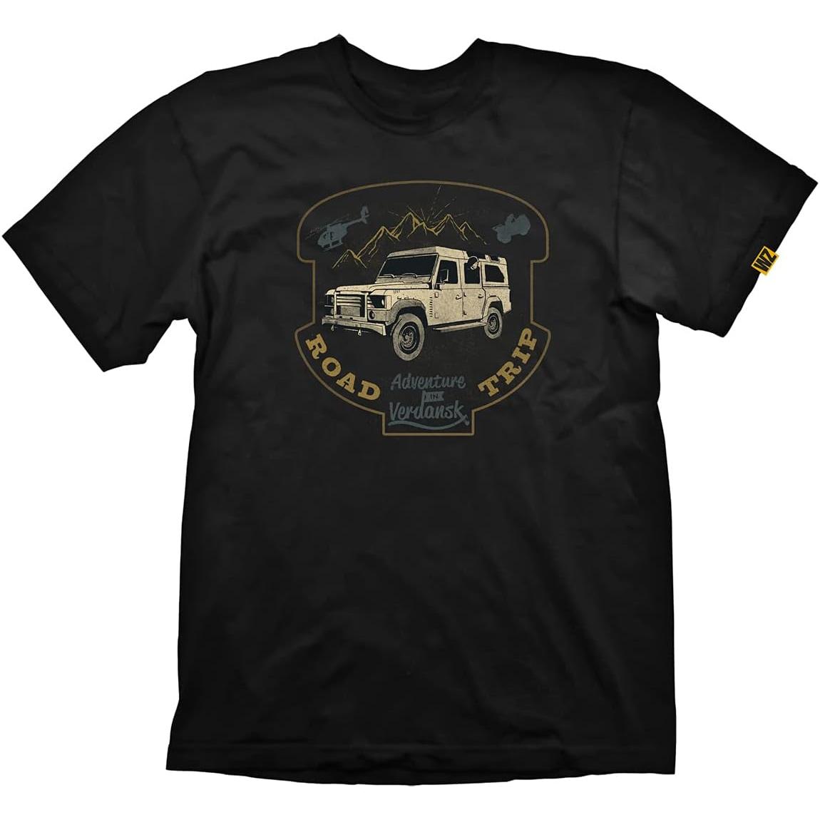 Call of dutty road trip black l t-shirt