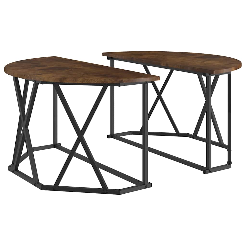 vidaXL Mesa de Café Roble ahumado 80 x 80 x 42 cm
