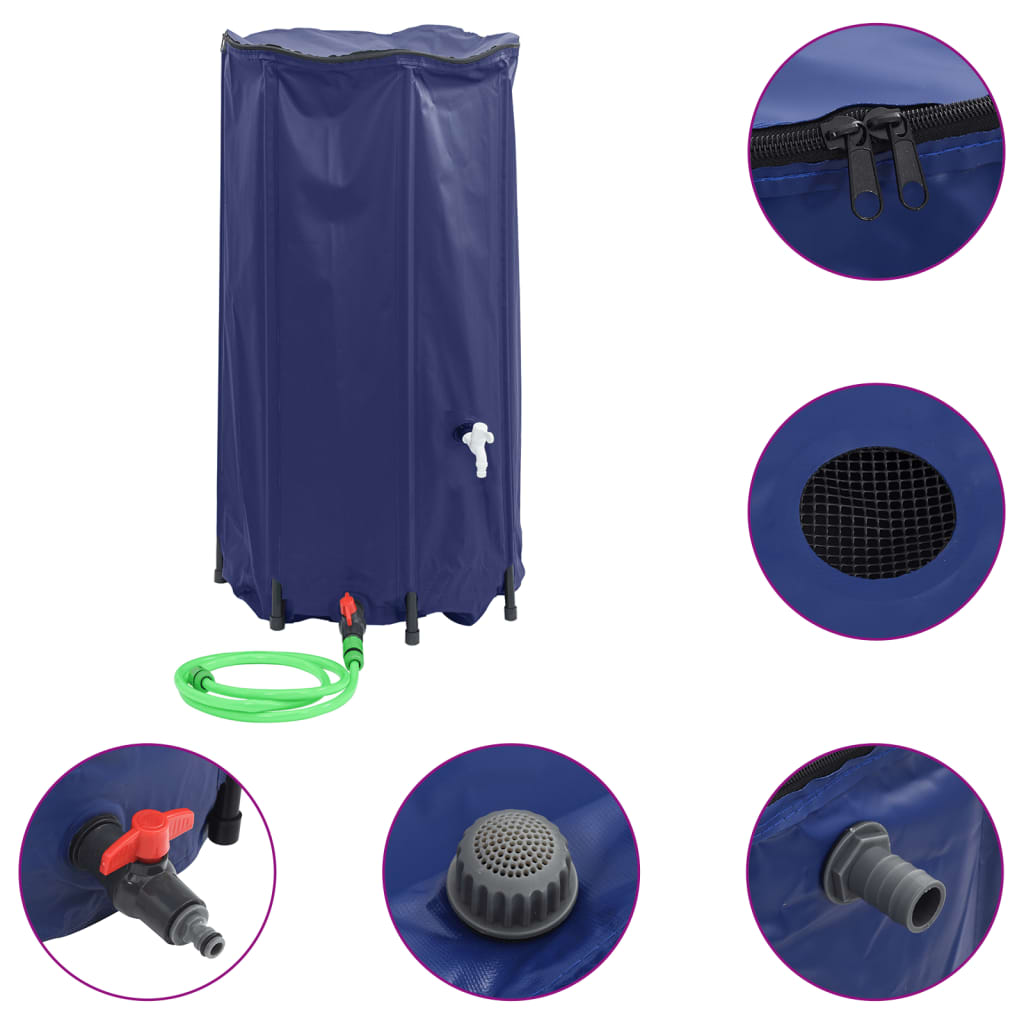 vidaXL Tanque Plegable Para El Agua, 250 L Contenedor Depósito Almacenamiento Color Azul,  Negro,  Verde y mas