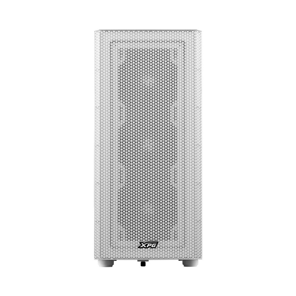 XPG - Caja de CPU Gaming CJ11533932 tipo Midi Tower para PC con panel lateral de vidrio templado blanco, soporte ATX/Micro-ATX/Mini-ITX, refrigeración por aire y líquida, ideal para gaming y oficina