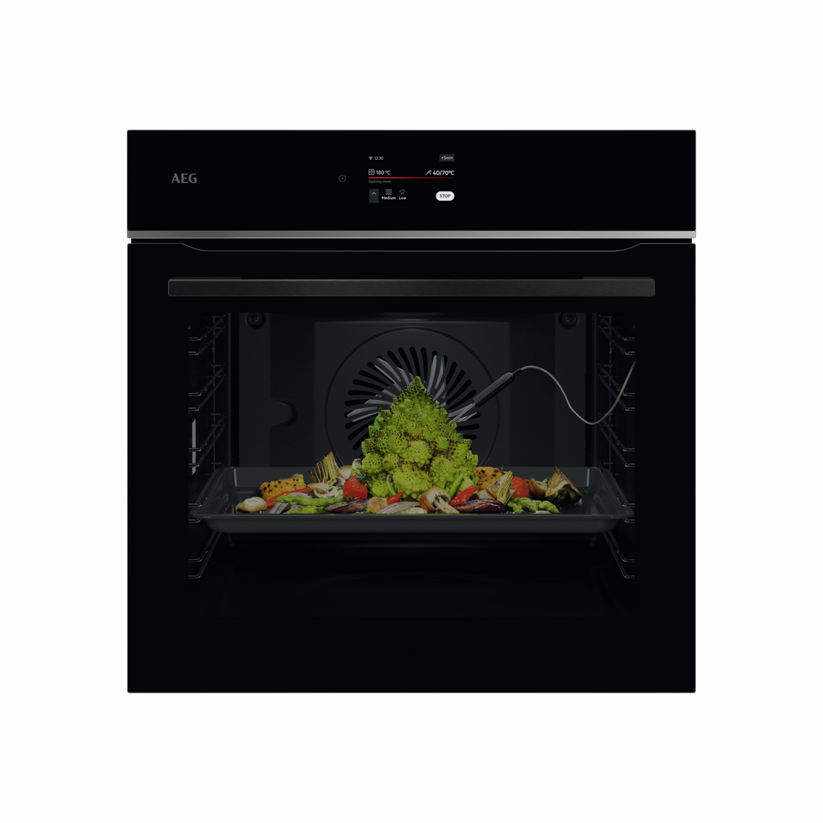 AEG - Horno multifunción Serie 7000 MealAssist con Display CookSmart Touch 4,3 '', con WiFi - TE8PB731AB