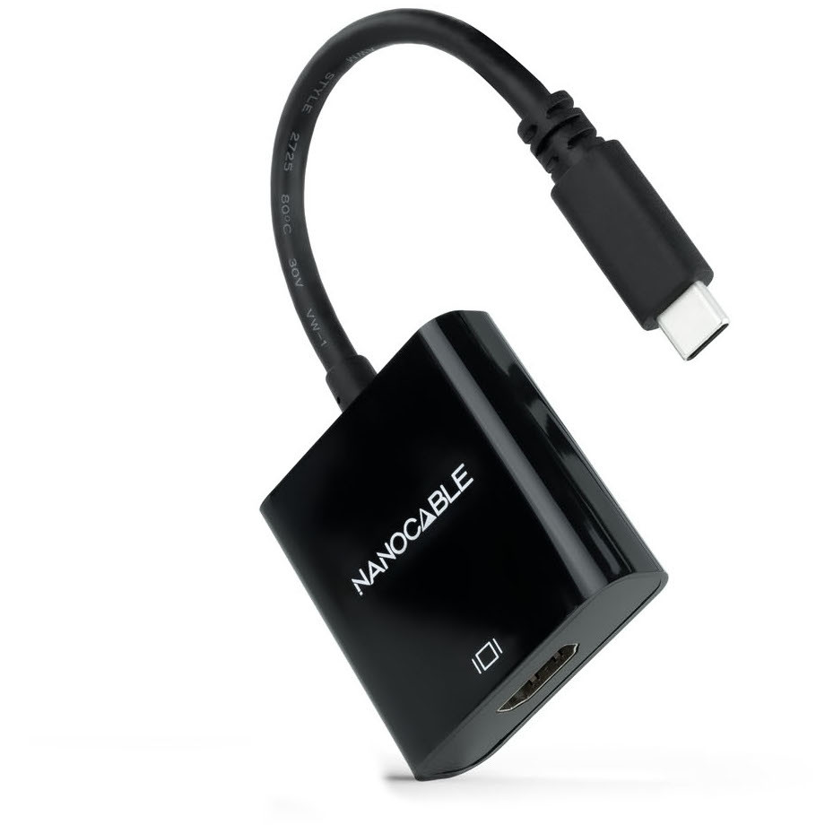 Conversor Usb-c A Hdmi 4k Negro Nanocable 10.16.4102-bk