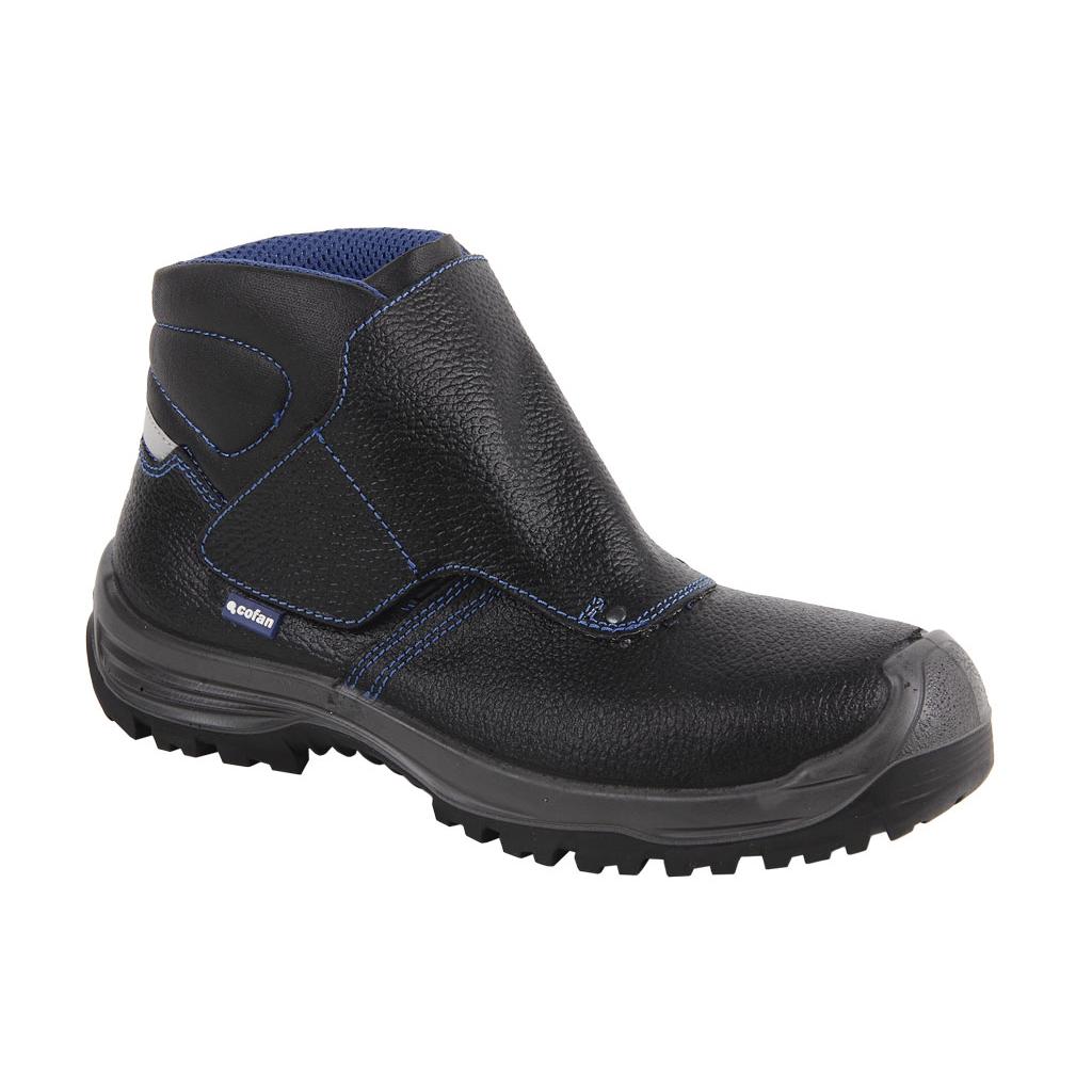 COFAN - Bota de Piel | Color Negro | Cierre de Velcro | Seguridad S3 | Modelo Urian | Puntera de Carbono Light