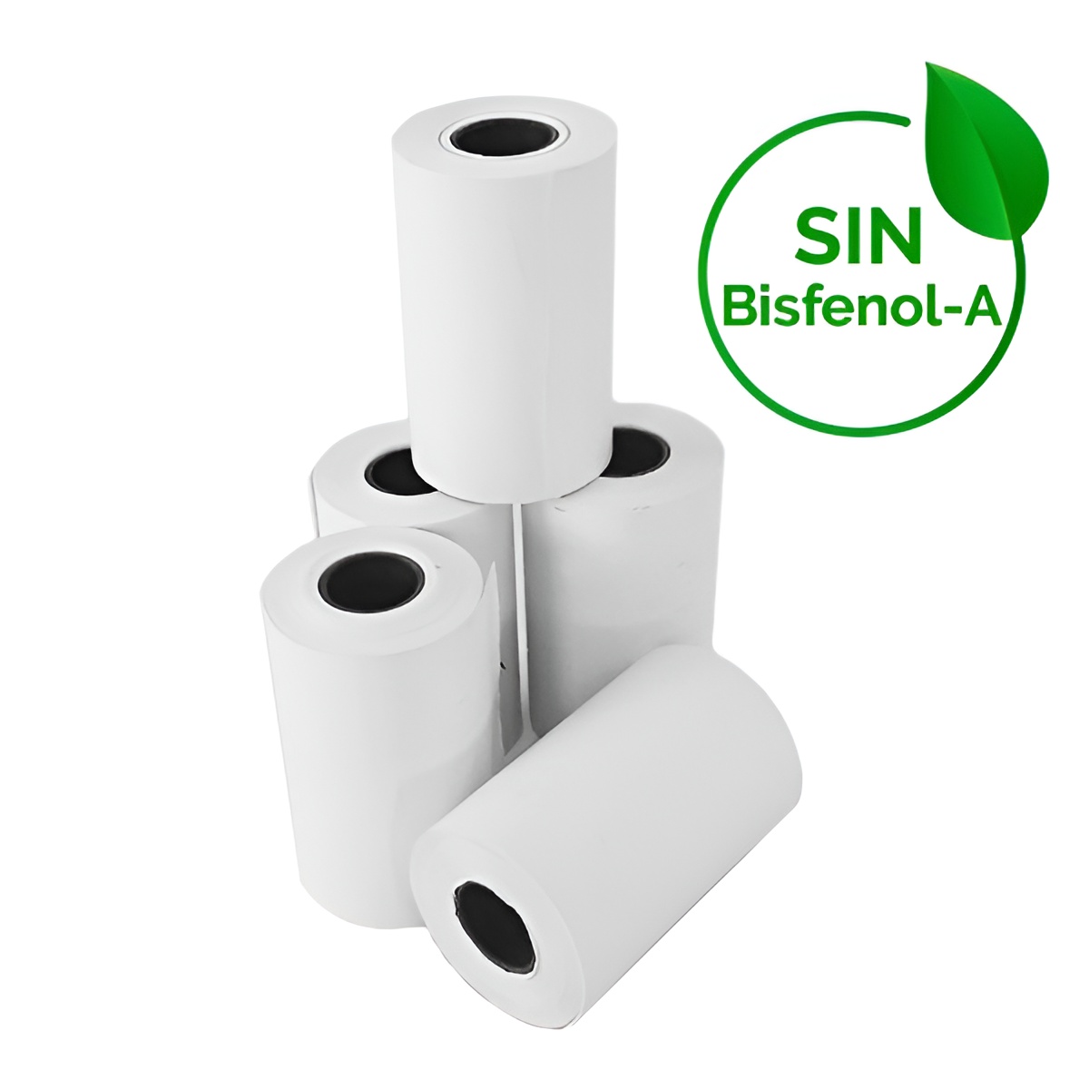 Approx - Papel Térmico 57x35mm Libre de Bisfenol A - Pack de 10 Rollos