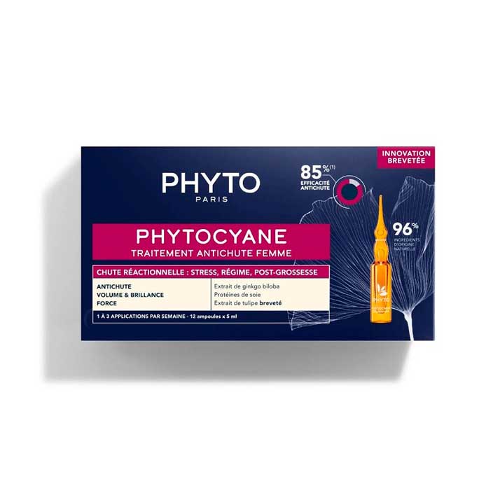 Phytocyane Mujer Ampollas Caida Reaccional 12 Uds x 5Ml