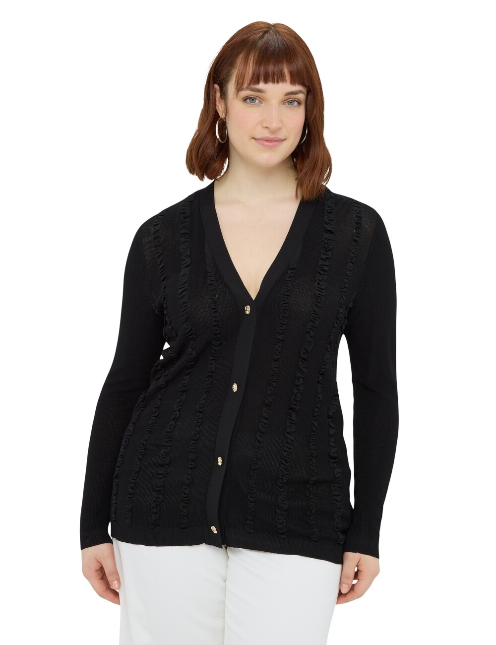 Fiorella Rubino - Cardigan con micro volantes