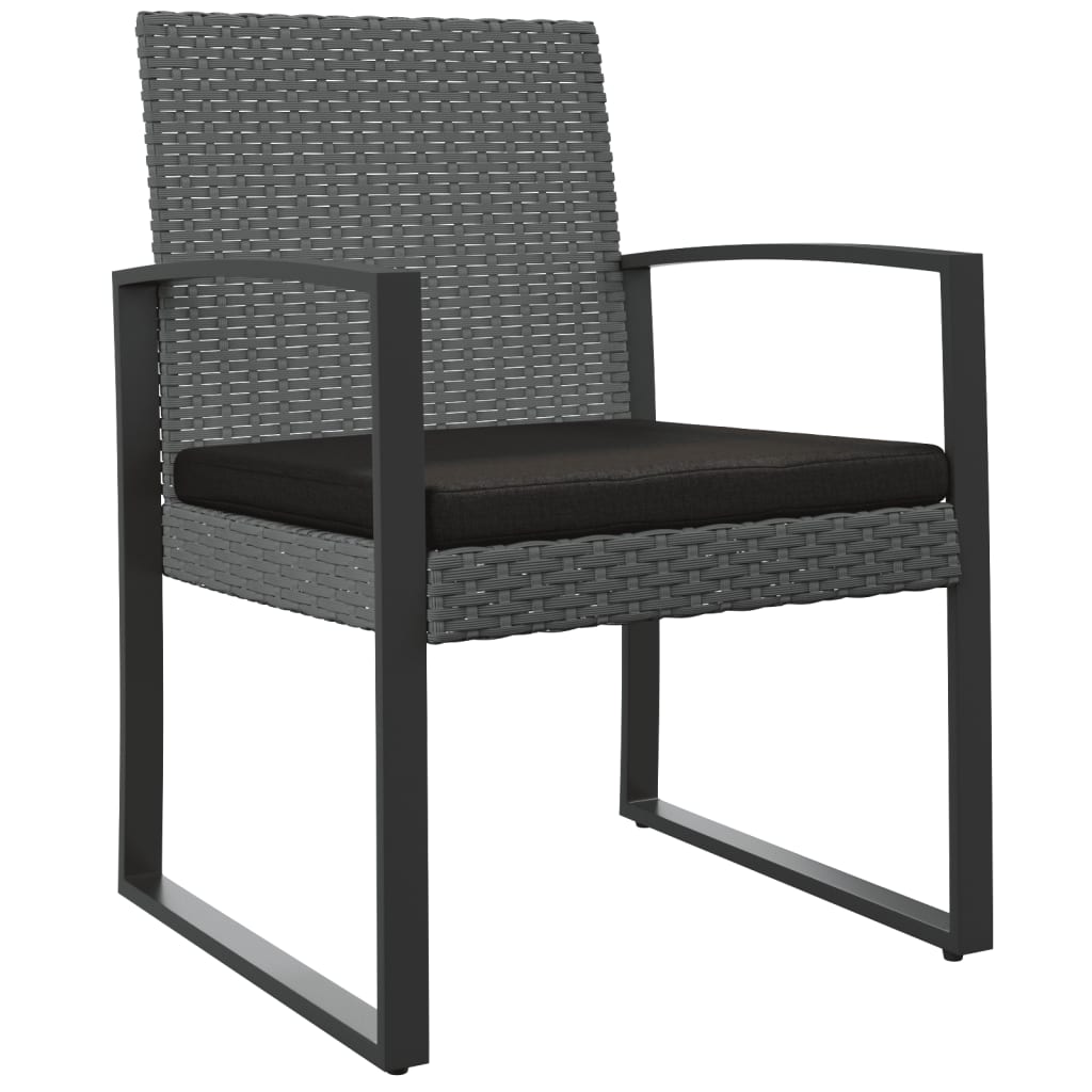 vidaXL Sillas de comedor de jardín 2 uds PP aspecto ratán