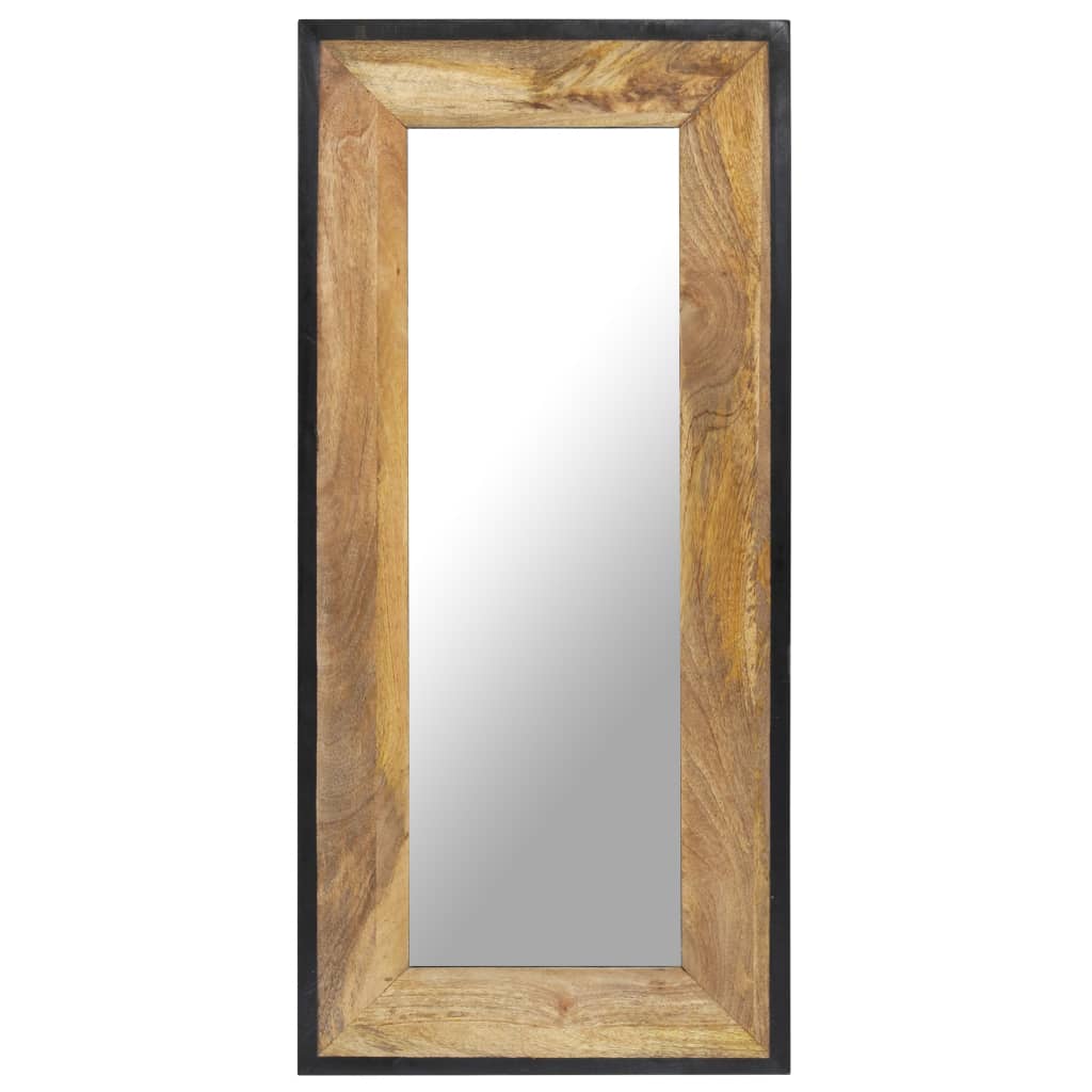 vidaXL Madera Maciza de Mango Espejo Pared Maquillaje Pasillo Adorno Dimensiones 50 x 50 cm, 80 x 50 cm, 110 x 50 cm