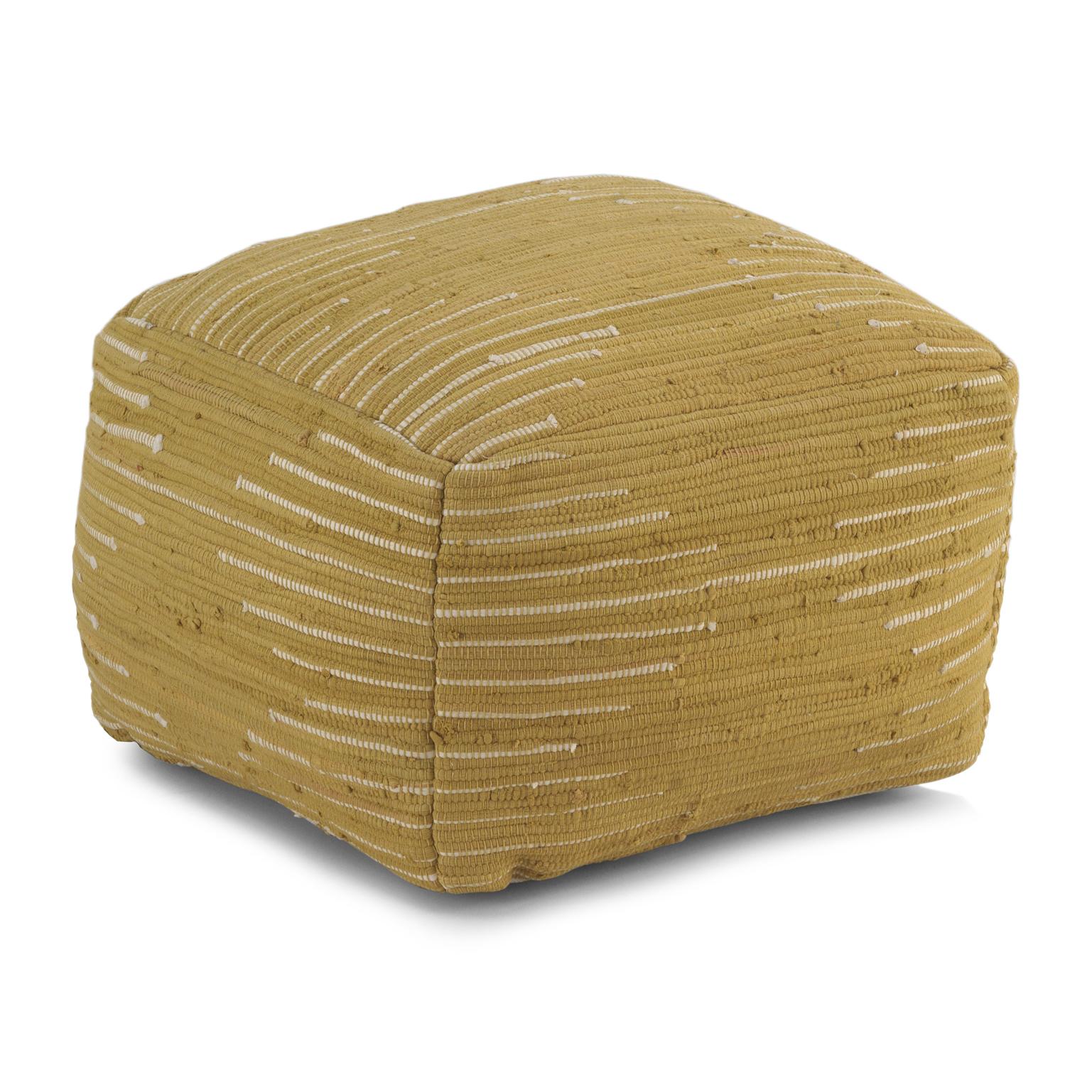 Puf De Algodón Dorado 45X45X35 Cm El mejor complemento para tu hogar. Fijalo