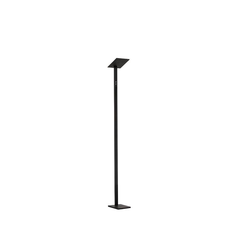 Lámpara de pie led QUADRA Negro de metal Al.180 cm Perenz