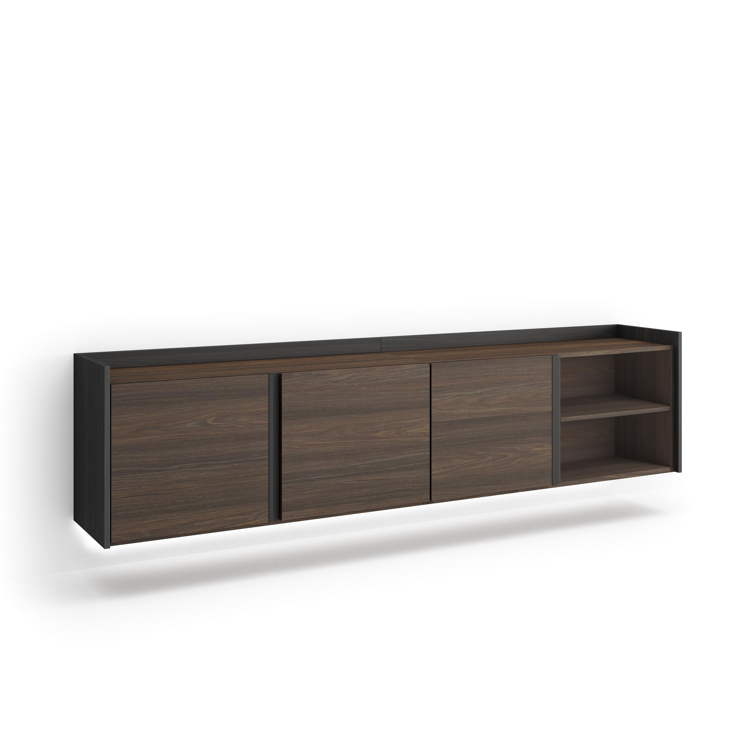 Mueble TV, Televisión, 207x35x50cm, Para TV hasta 80", Colgado, Suspendido, LED