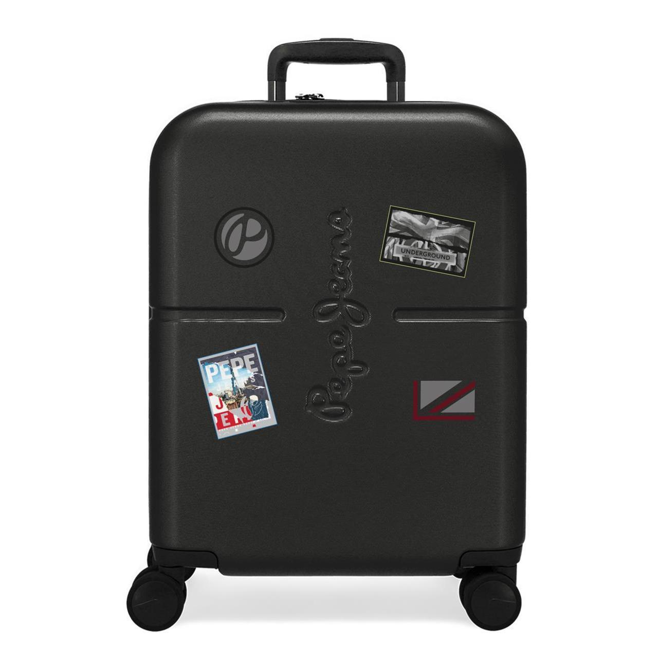 Maleta de cabina Pepe jeans Chest negro 55x40x20cm