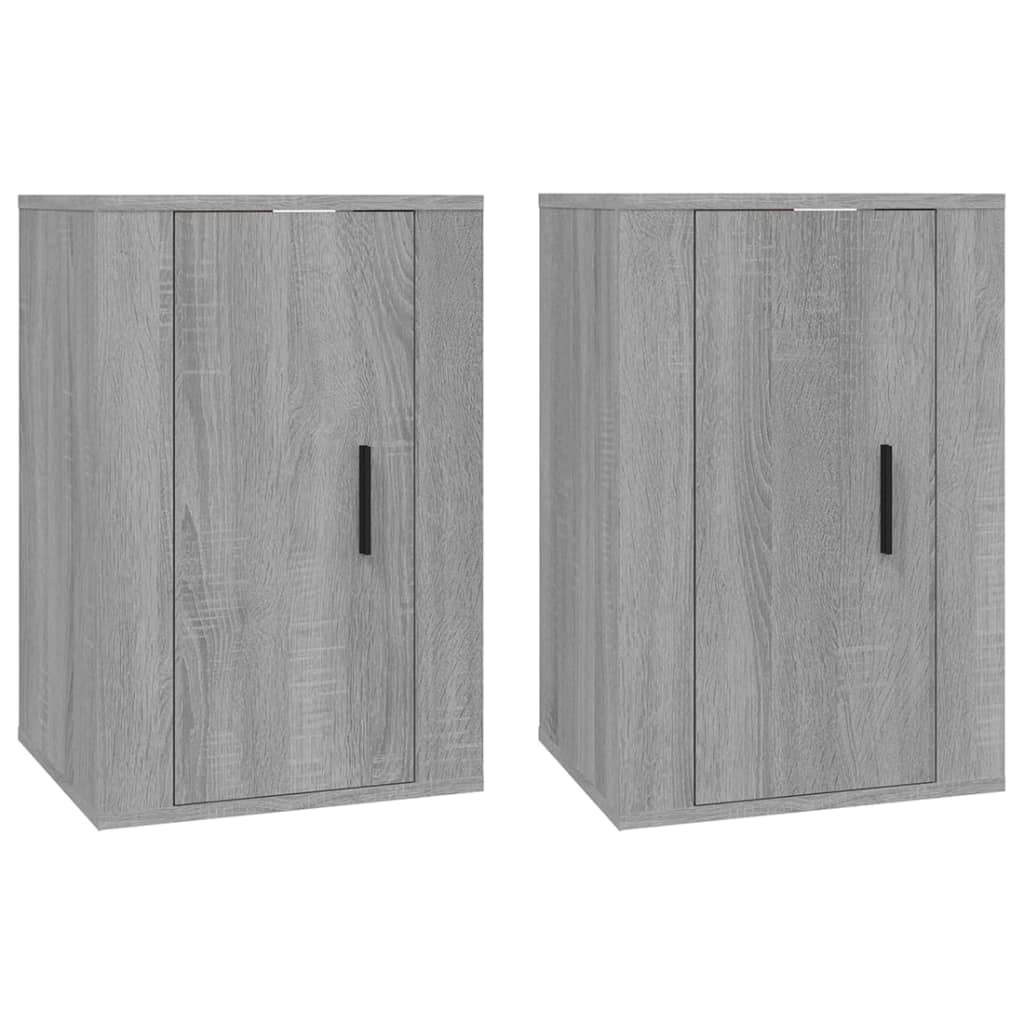 vidaXL Muebles para TV de pared 2 uds 40x34,5x60 cm, Mueble de Salon, Mueble TV, Mueble TV salon, Mesa de TV, Mueble tele