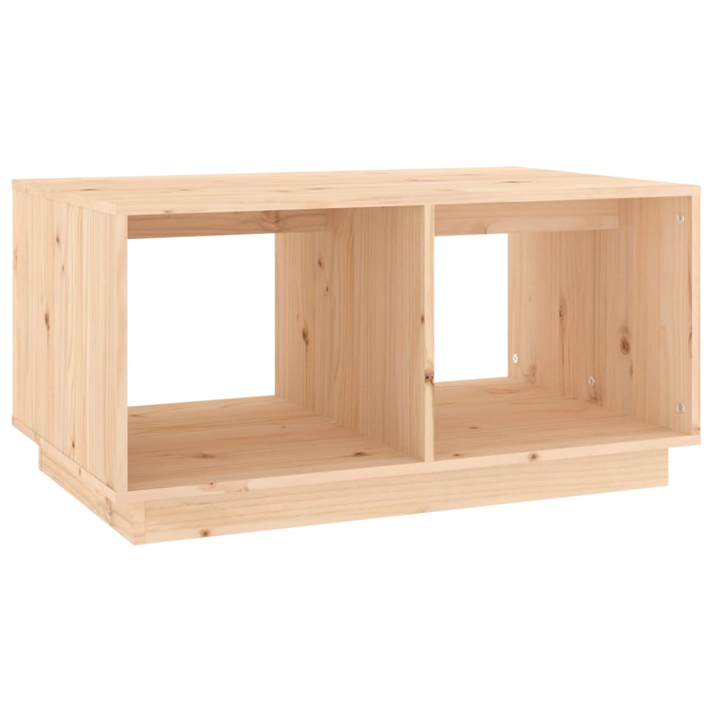 Vidaxl Mesa de Centro Madera Maciza de Pino 80x50x40 Cm Natural