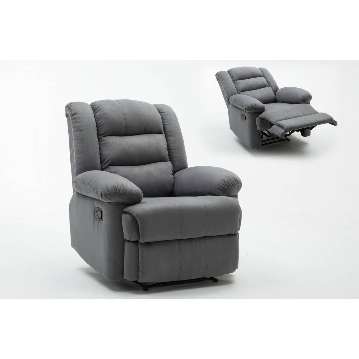 Habitat y Jardin - Sillón relax "Buckingham" - Gris claro