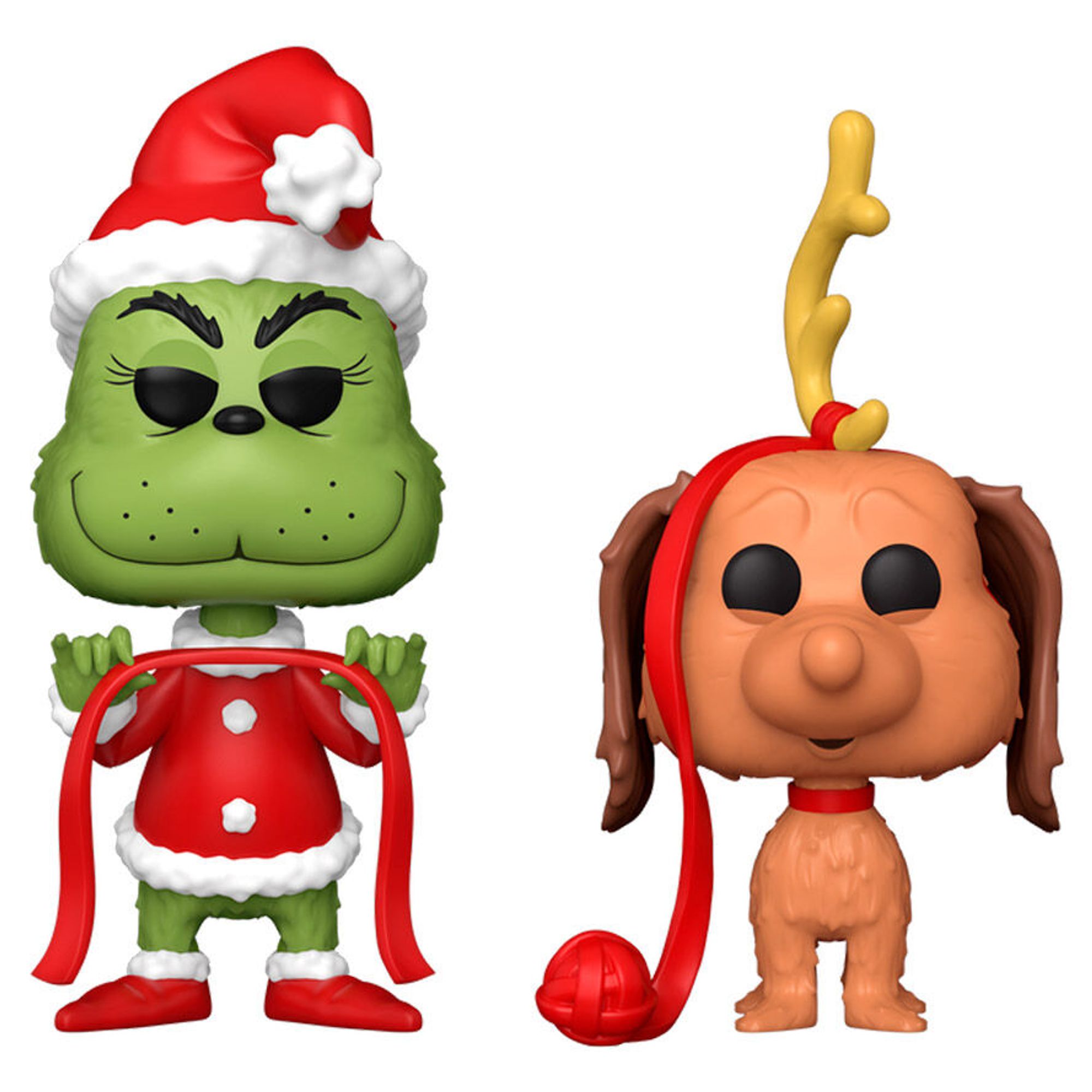 Set de Figuras The Grinch y Max para Coleccionistas, Figuras Decorativas de Vinilo, Diseño Navideño con Detalles Divertidos, Ideal para Regalo o Exhibición en Navidad