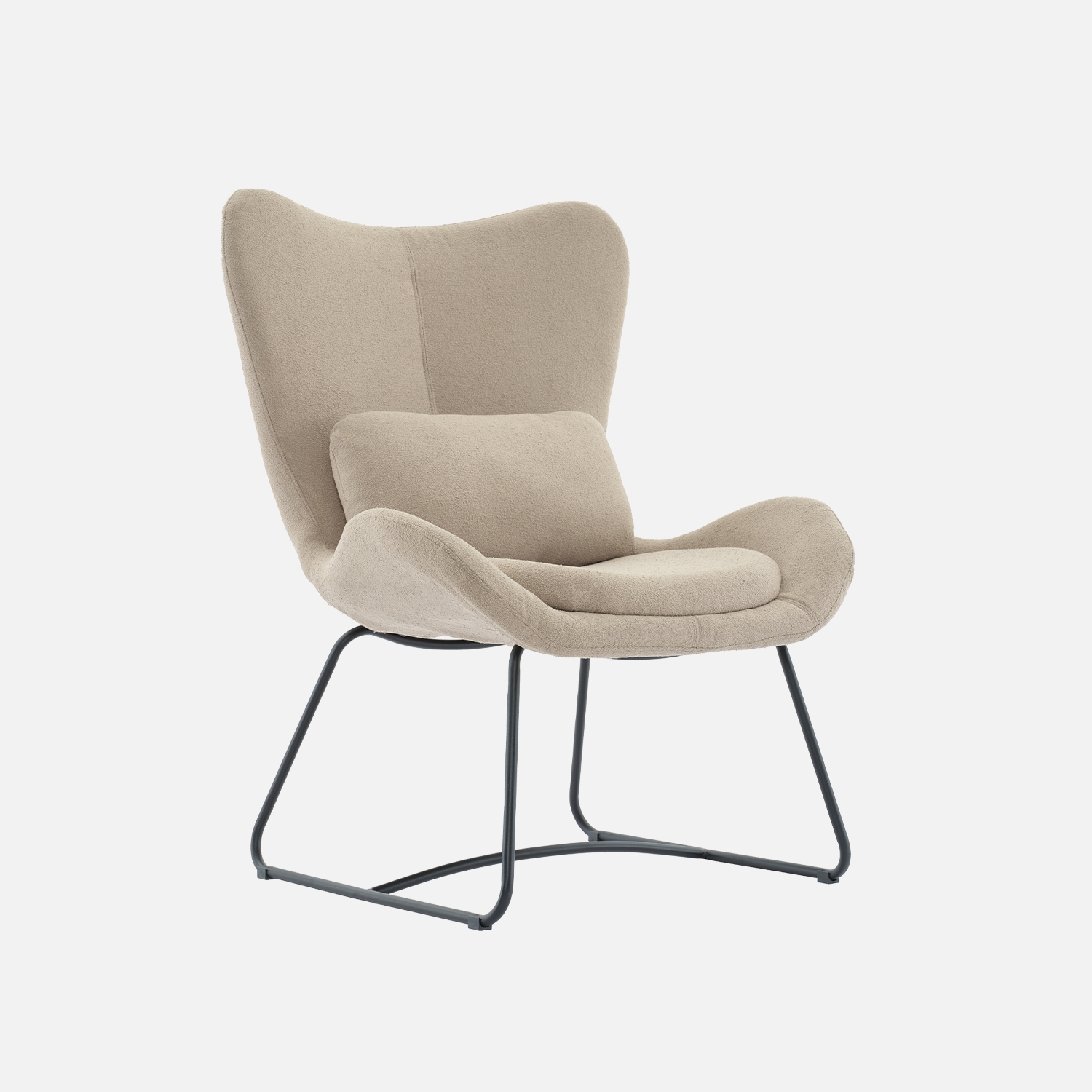 sweeek - Sillón de tela con cojín , Nina , 75x78x101