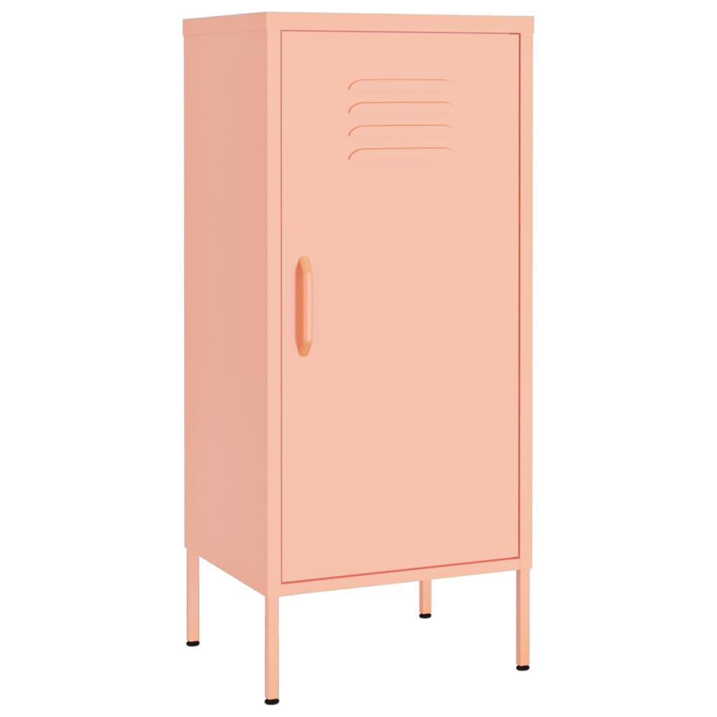 vidaXL Armario de almacenamiento acero rosa 42,5x35x101,5 cm