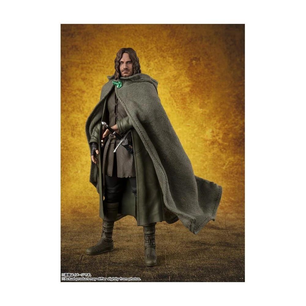 Tamashii Nations - Figura de Aragorn BDISD65644 de The Lord of the Rings, 15,5 cm, articulada SH Figuarts para coleccionistas y fans de la Tierra Media