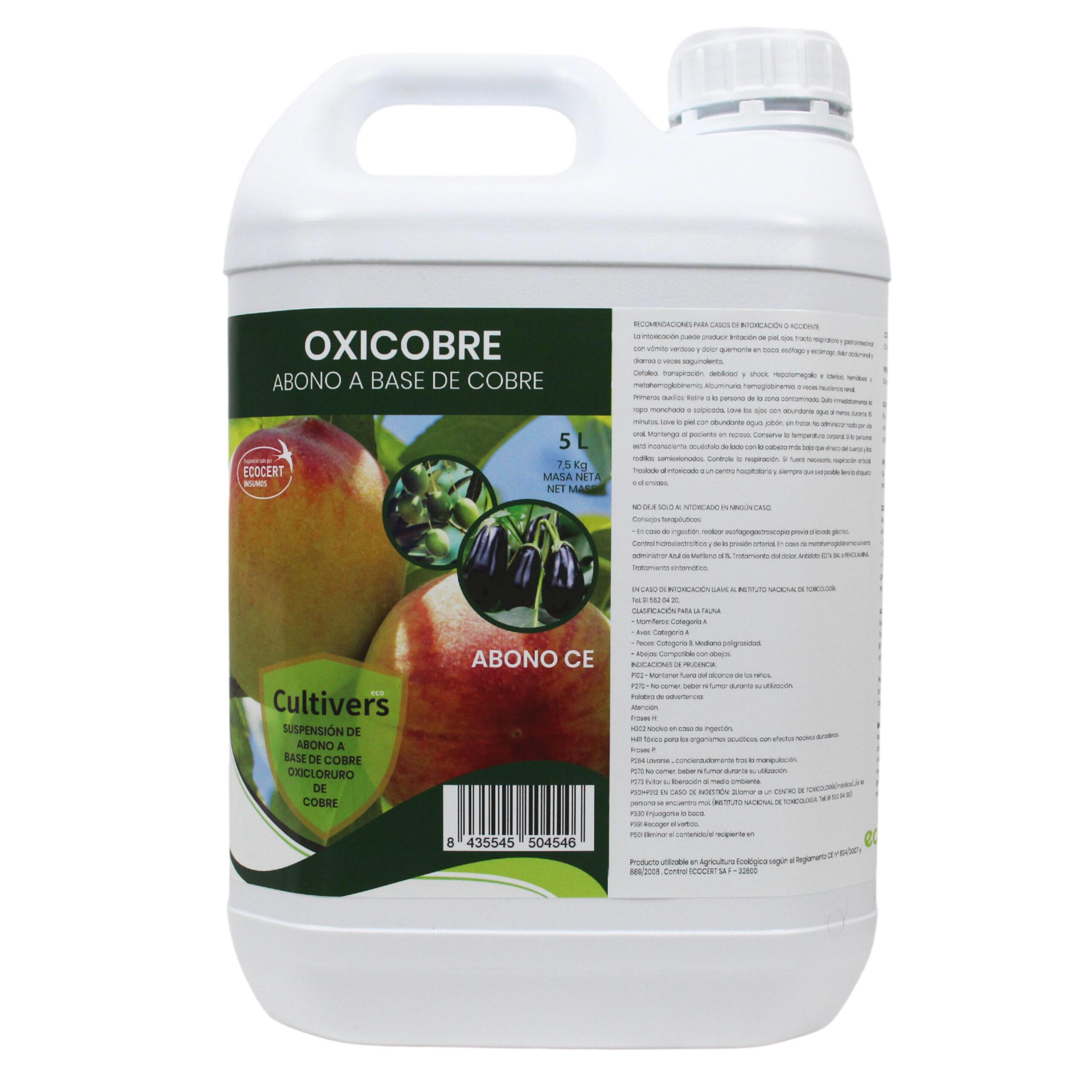 CULTIVERS Oxicloruro de cobre Ecológico 5 L