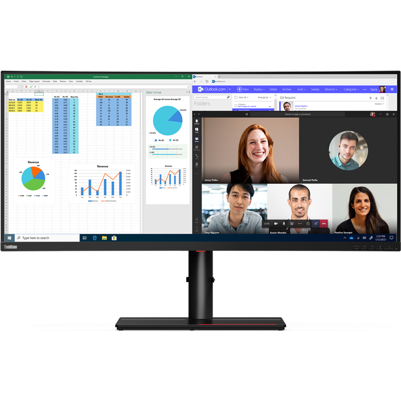 Monitor Lenovo ThinkVision P40w-20, 39.7", IPS, 75Hz, WUHD