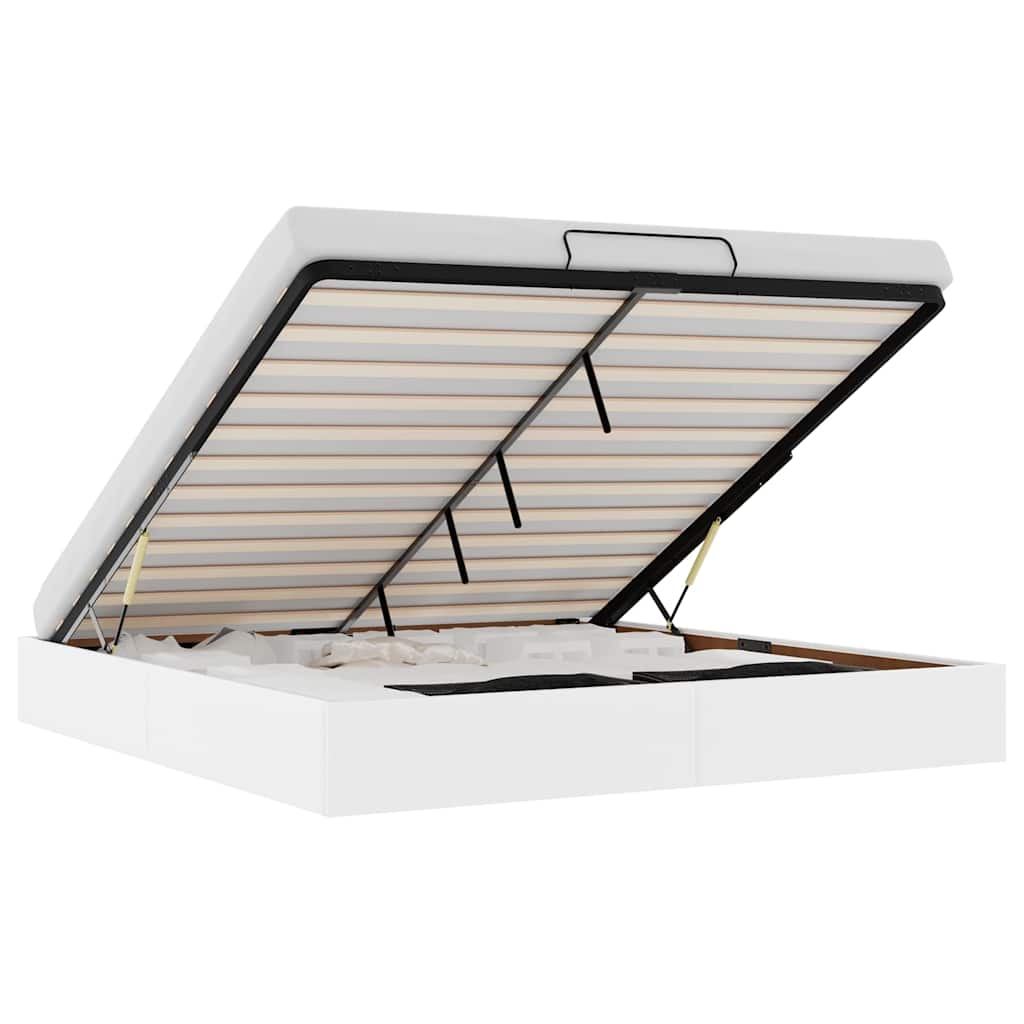 vidaXL Estructura de cama otomana sin colchón blanco 160x200cm