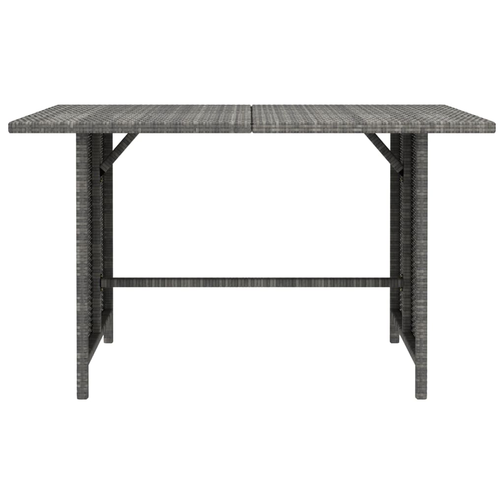 Vidaxl Mesa de Jardín de Ratán Sintético 110x70x65 Cm Gris, Negro