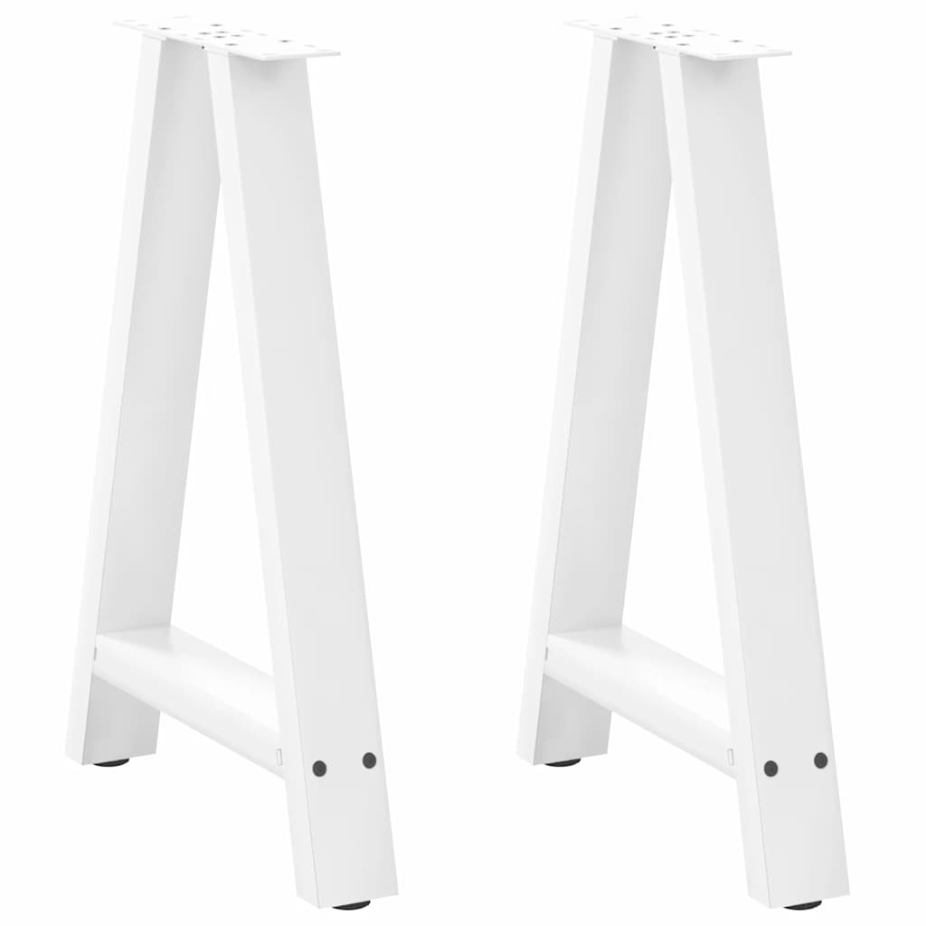vidaXL Patas para mesa de comedor en forma de A (2 unidades) 60 x (72-73) cm, acero
