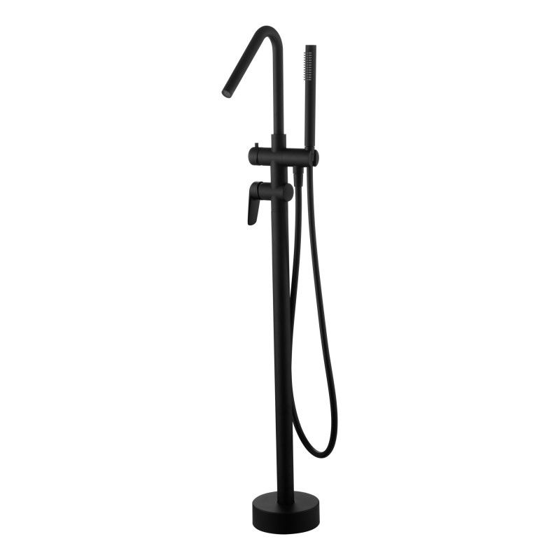 Imex Belgica BBEZ044/NG grifería de bañera monomando exenta de latón negro mate con cartucho cerámico