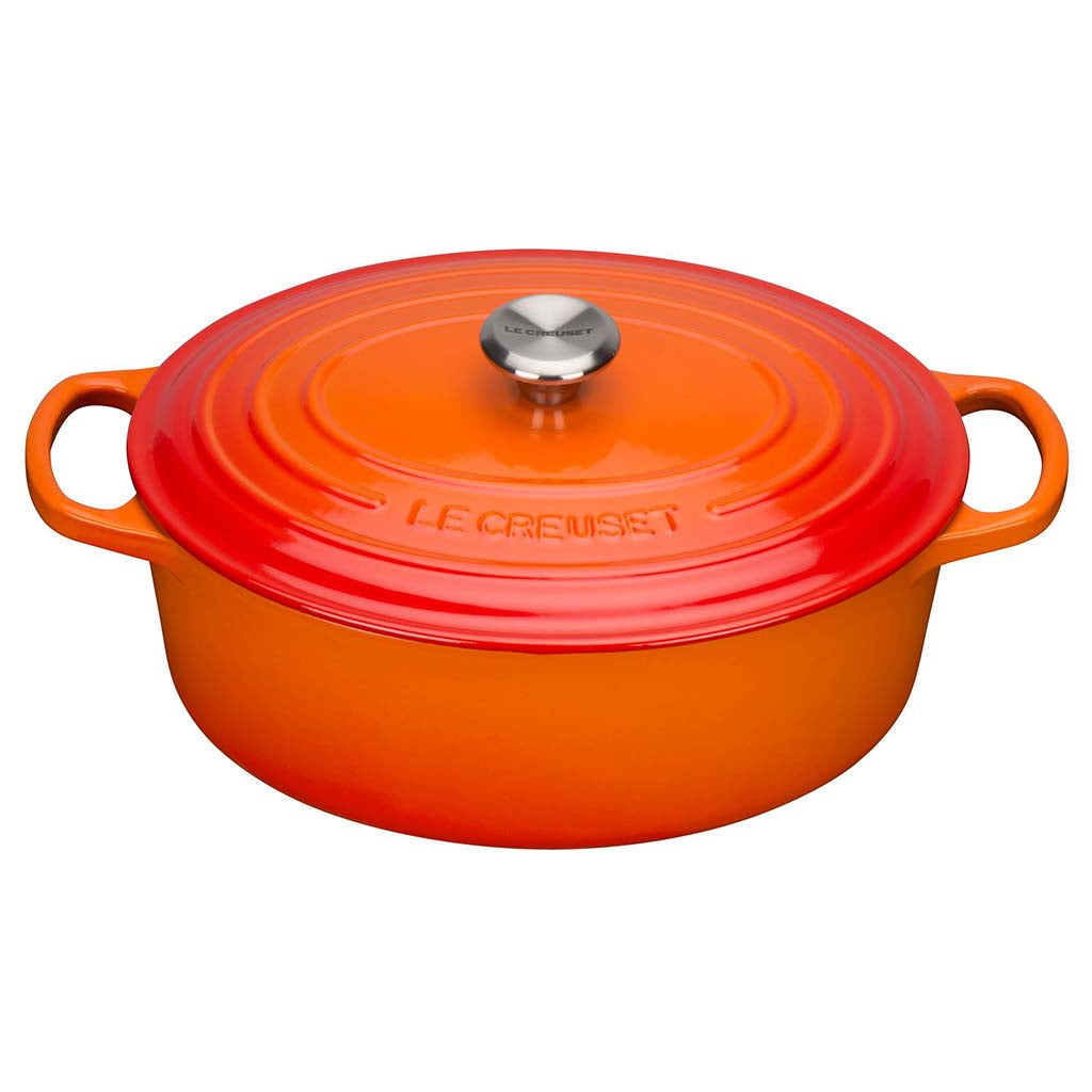 Cocotte ovalada Evolution Le Creuset de 27 a 40 cm - Cazuela de hierro fundido, Fabricada en Francia, Garantía de por vida, Cocina Tradicional