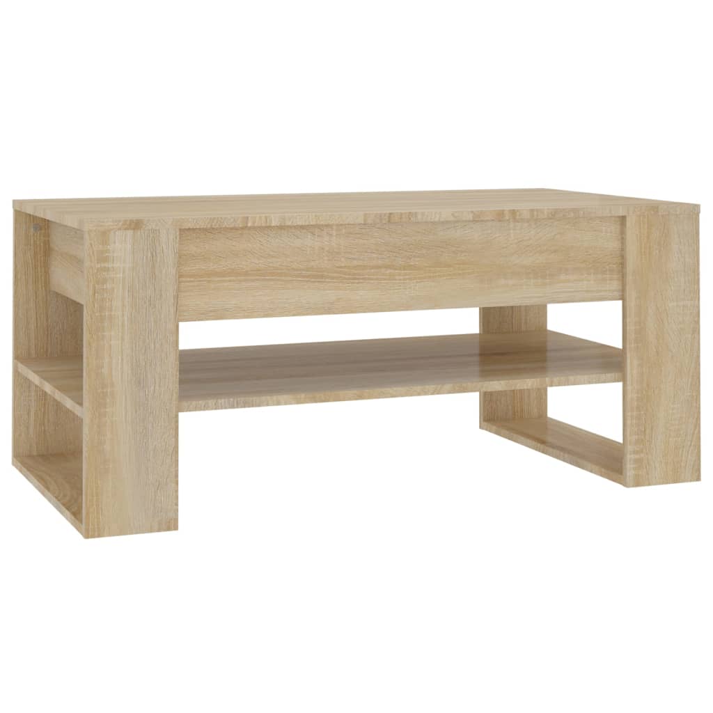 Vidaxl Mesa de Centro Madera de Ingeniería 102x55x45 Cm Blanco