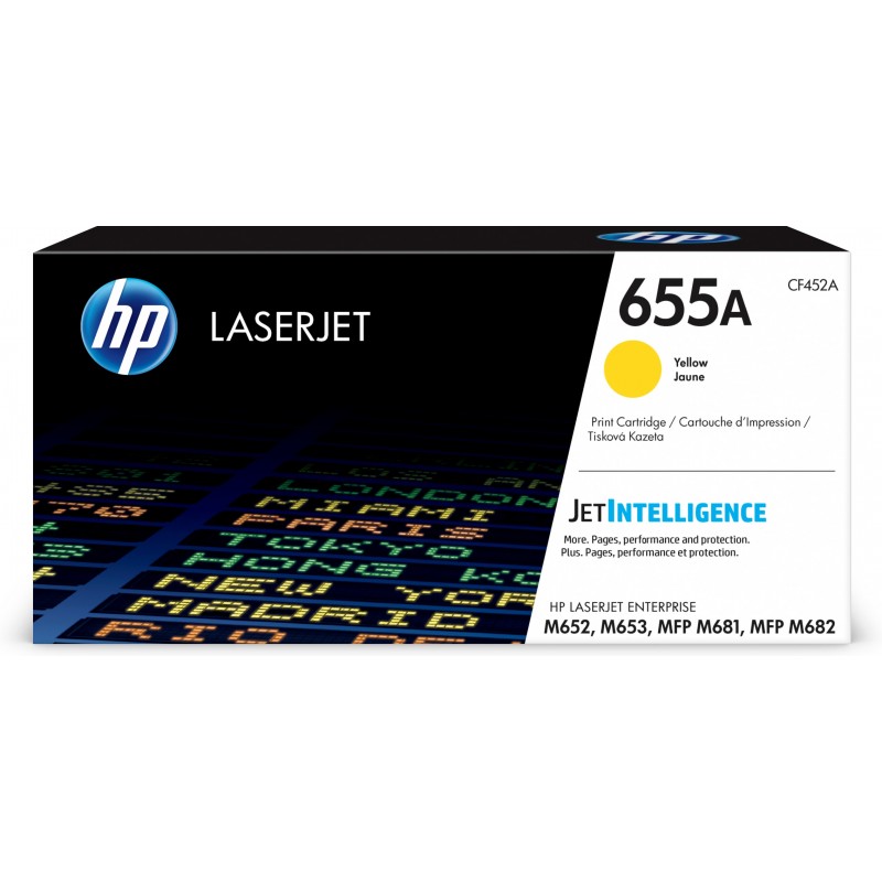 HP - Cartucho de tóner Original LaserJet 655A amarillo CF452A