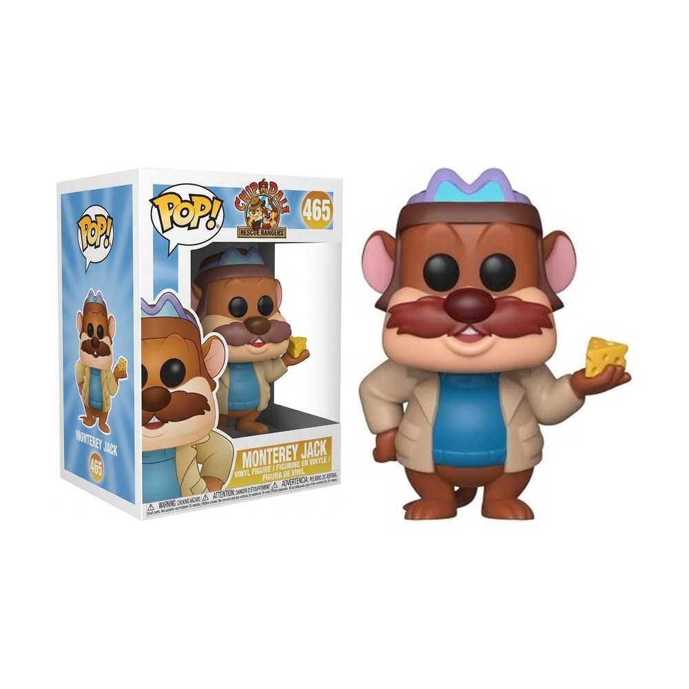 FUNKO POP! CHIP Y CHOP: GUARDIANES RESCATADORES - MONTEREY JACK (EXCLUSIVO), 34823, Nº 465, TIENDA CON LICENCIA OFICIAL, FIGURA, JUGUETE, CABEZÓN, VINILO, MUÑECO, DIBUJOS, SERIE, PELÍCULA
