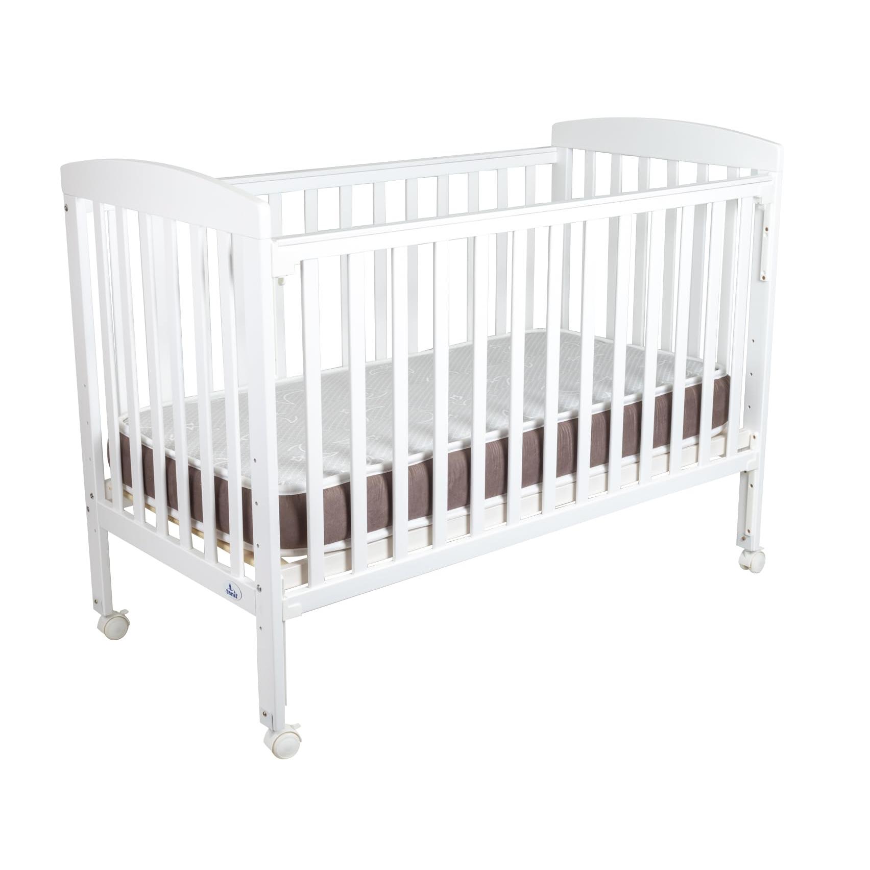 Toral Cuna Bebe Madera con Colchon Viscoelástico. Cuna Colecho Bebe Modelo Verona. Cunas para Bebes Completas con Colchon. 3 Posiciones Lateral Deslizante y 5 Posiciones Somier.