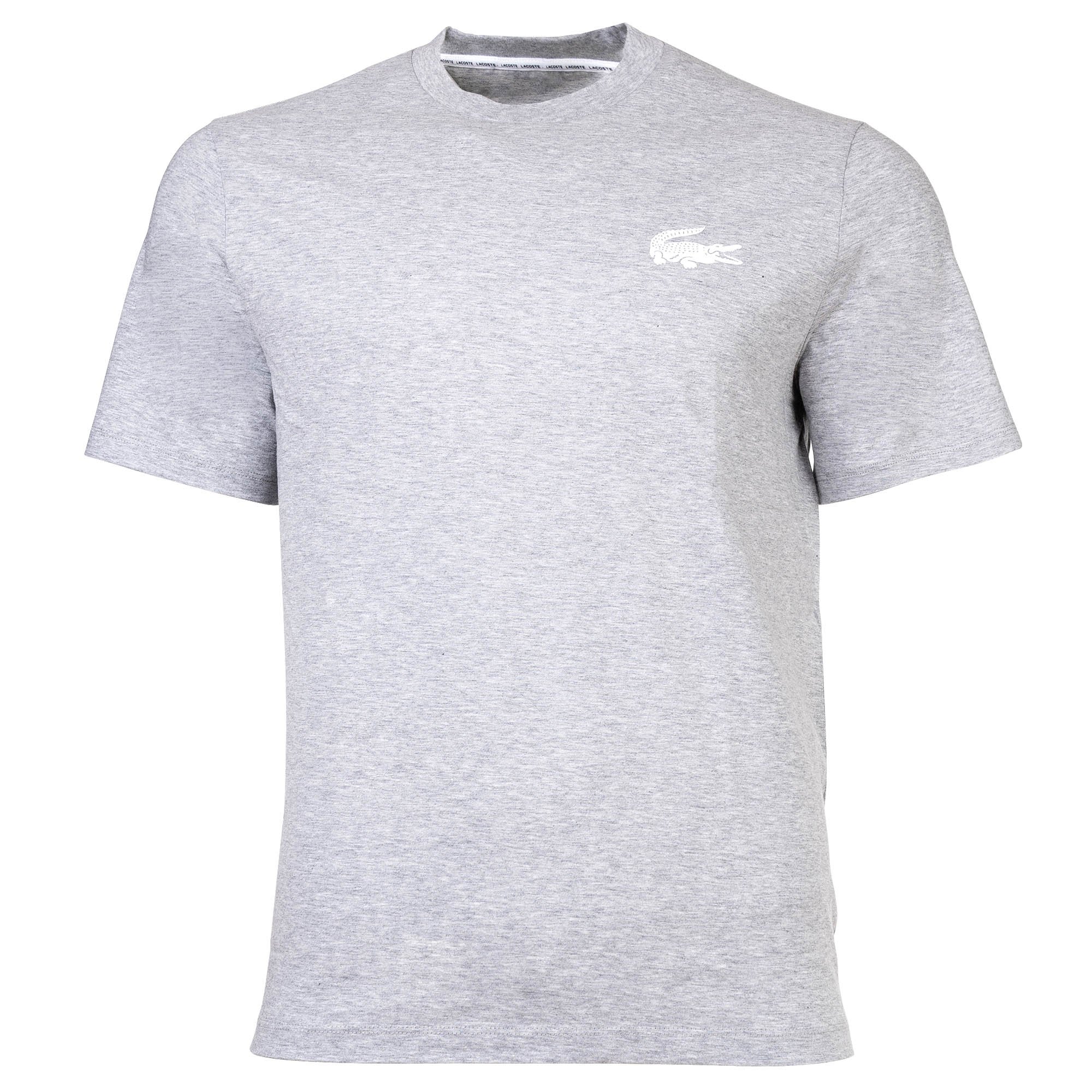 LACOSTE camiseta hombre - loungewear, cuello redondo, logo, algodón, unicolor