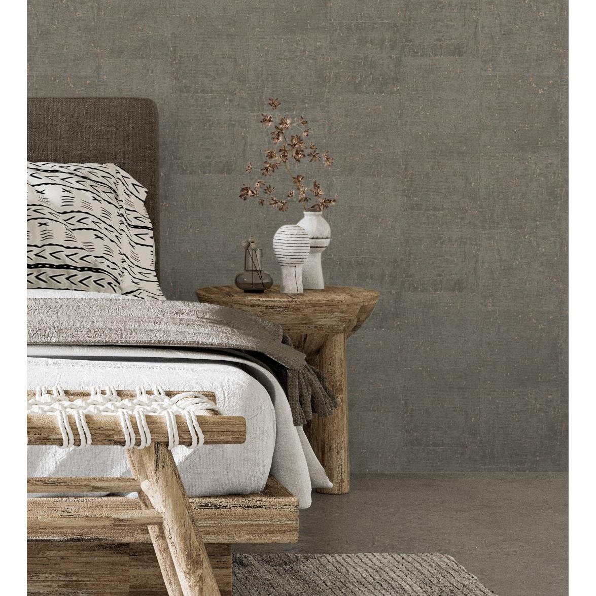 Papel pintado vinílico ecológico lavable minitablas de corcho textura en relieve - Padova 679366 de GAULAN - Rollo de 10 m x 0,53 m