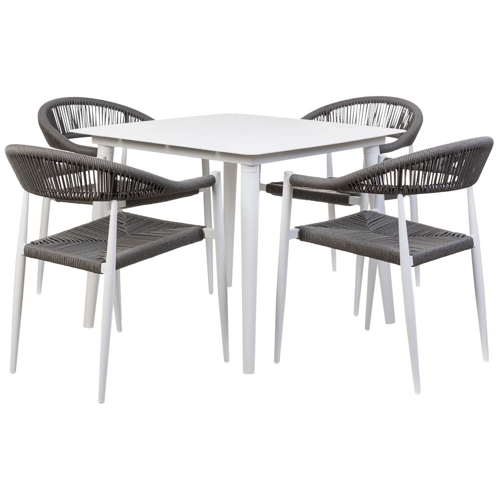 Wonderlust Deco - Conjunto mesa y 4 sillas multicolor, mesa:90x90x74.silla(4):56x60x78 Multicolor mesa:90x90x74,silla(4):56x60x78h cm