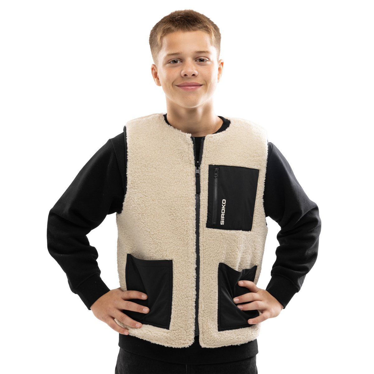 SIROKO -  Chaleco Acolchado SPACE Reversible Lifestyle Tejido Sherpa para Mujer_