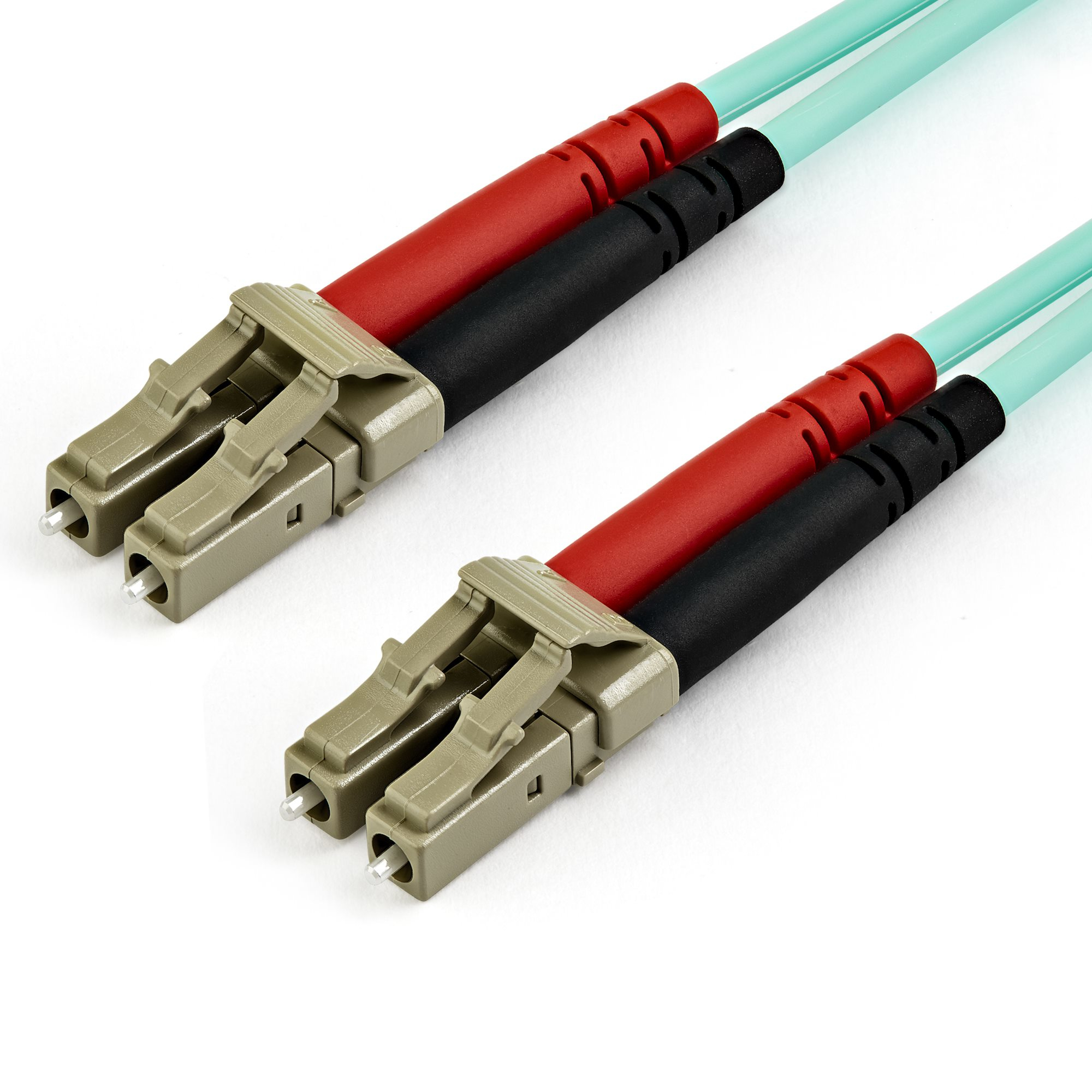 StarTech.com Cable de 15m de Fibra Óptica Multimodo Dúplex 50/125 LC a LC - Aqua - OM4 - LSZH