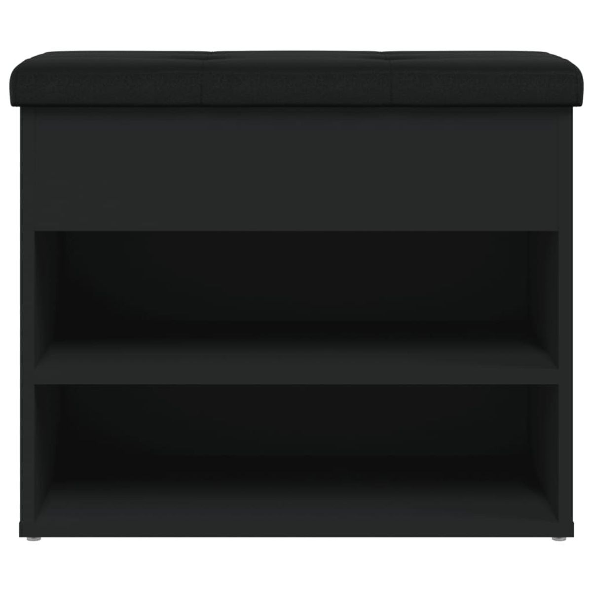 Banco zapatero Ulises 2 estantes + asiento acolchado 50x62x32 cm